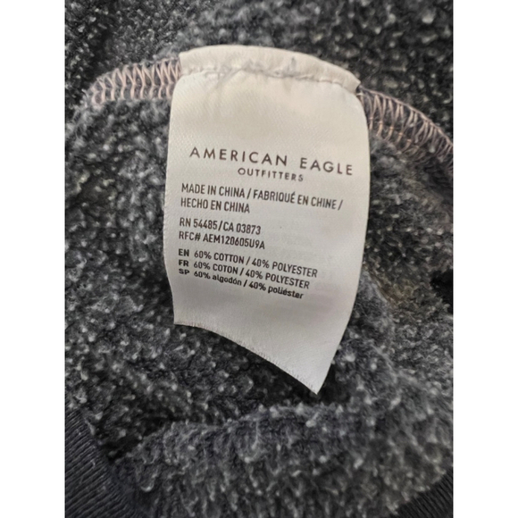 AMERICAN EAGLE Black Grey & Pink Colour Blocked Hooded Pullover Sweatshirt M - Picture 8 of 8